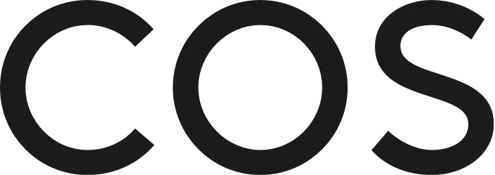 Black capital letters "C", "O", and "S" in a simple, bold sans-serif font on a light gray background.