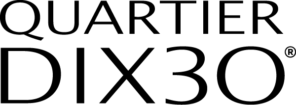 Black text on a white background displaying the words "QUARTIER DIX30®" in a bold, modern font.