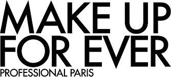 Black text on a white background reads "MAKE UP FOR EVER" in large bold letters, with "PROFESSIONAL PARIS" in smaller text below.