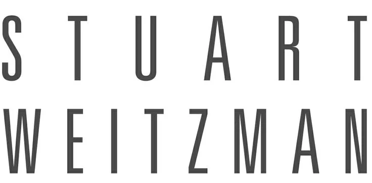 The image shows the text "STUART WEITZMAN" in uppercase, spaced-out, bold letters on a white background.